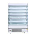Buah dan sayuran display freezer vertikal terbuka chiller